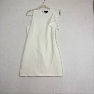 Lulus White Ruffle Sleeve Mini Dress – Size Small wedding bridal cocktail